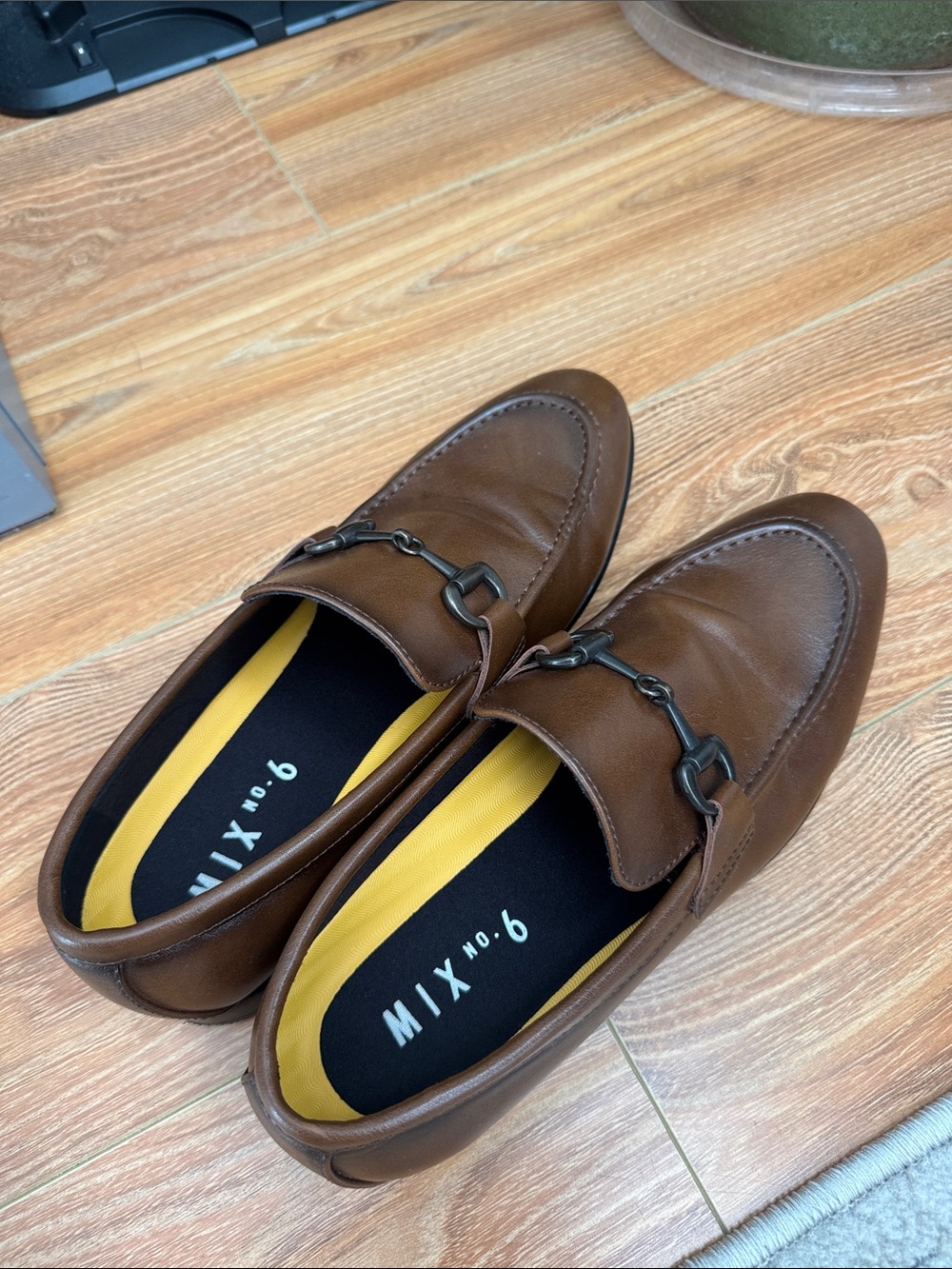 Mix No. 6 Men’s Brown Leather Bit-Detail Slip-Ons
